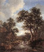 RUISDAEL, Jacob Isaackszon van Sunrise in a Wood at oil painting artist